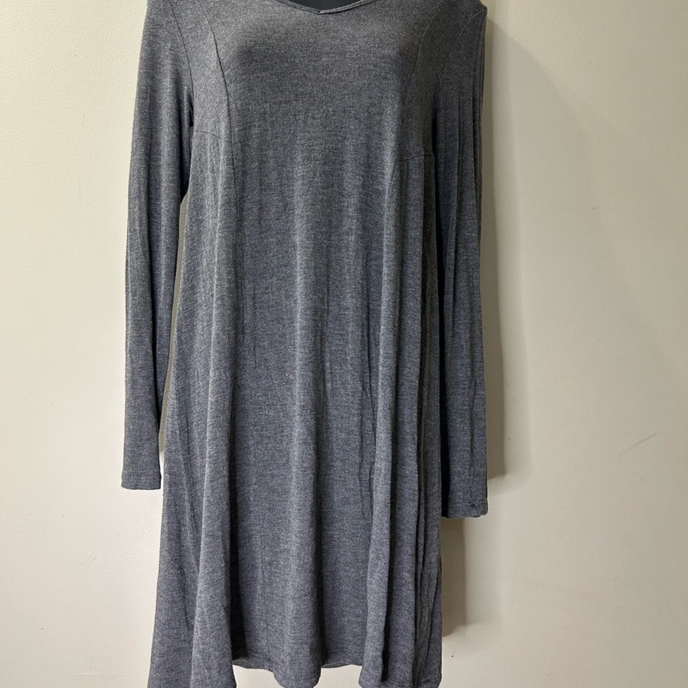 Source Unknown Gray Long Sleeve Dress